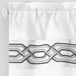 Kate Aurora Pacifico Complete 3 Piece Rod Pocket Embroidered Tier & Valance Kitchen Curtain Set -Kate Aurora GUEST a65a1e14 c734 4057 9768 f43fc7ad060c