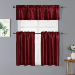 Kate Aurora Parisian Living Complete 3 Piece Lightweight Sheer Cafe Kitchen Curtain Tier & Valance Set -Kate Aurora GUEST a77ec2f9 bf0a 4c6d 82e4 50d3b87bf454
