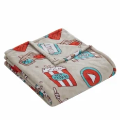 Kate Aurora Popcorn Night At The Movies Ultra Soft & Plush Oversized Accent Throw Blanket - 50 In. W X 70 In. L