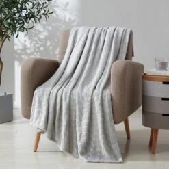 Kate Aurora Pastel Chic Embossed Leaves Ultra Plush Accent Throw Blanket - 50 In. W X 60 In. L -Kate Aurora GUEST a908a867 24cd 48b1 993e 7dbbac7a4329