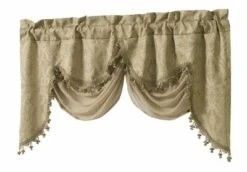 Kate Aurora Georgina Ultra Luxurious Raised Jacquard And Fringed Trimmed Austrian Window Valance -Kate Aurora GUEST aa4b367a 3954 4a89 ab5c b3359a769bed