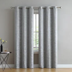 Kate Aurora Chic Living 2 Pack Floral Leaves Embossed Room Darkening Grommet Top Curtain Panels - 84 In. Long 11 Kate Aurora Chic Living 2 Pack Floral Leaves Embossed Room Darkening Grommet Top Curtain Panels - 84 In. Long -Kate Aurora GUEST ac36b67b 0ca9 49fa ad94 f7b0965d0101