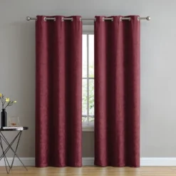 Kate Aurora Chic Living 2 Pack Floral Leaves Embossed Room Darkening Grommet Top Curtain Panels - 84 In. Long 10 Kate Aurora Chic Living 2 Pack Floral Leaves Embossed Room Darkening Grommet Top Curtain Panels - 84 In. Long -Kate Aurora GUEST addebb08 bd63 4803 adf9 78d690c03ca9