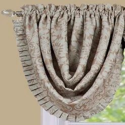 Kate Aurora Custom Rod Pocket Austrian Damask Window Valance With Pleated Trim 12 Kate Aurora Custom Rod Pocket Austrian Damask Window Valance With Pleated Trim -Kate Aurora GUEST b00df1ec 617a 4477 9b25 ac4fdf2e42aa