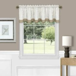 Kate Aurora Country Farmhouse Striped Window Valance Curtain Treatments - Assorted Colors -Kate Aurora GUEST b33c184a 9e0f 4958 8444 901b7a1c5503