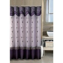 Kate Aurora Royal Living Daphne Embroidered Sheer & Taffeta Fabric Shower Curtain -Kate Aurora GUEST b482aa29 9bfd 4345 804d f293a3803ea7