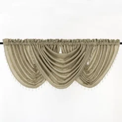 Kate Aurora Living Textured Crepe Sheer Single Window Curtain Treatments And Valances