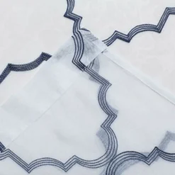 Kate Aurora Lux Home 2 Pack Shabby Trellis Semi Sheer Embroidered Clover Grommet Top Curtains -Kate Aurora GUEST b6a76407 2747 49e4 97ba 1ce890c0ae49