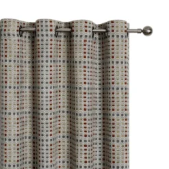 Kate Aurora 2 Piece Multi Color Modern Contempo Abstract Chenille Light Filtering Grommet Top Curtains -Kate Aurora GUEST b77df844 6940 4beb 8a82 91754f473a14