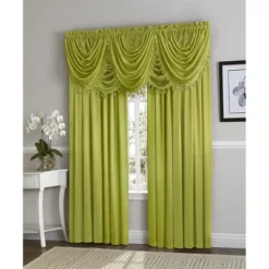 Kate Aurora Ultra Lux Faux Silk Regency Crinkle Rod Pocket Semi Sheer Crystal Beaded Window Valance -Kate Aurora GUEST b9851e93 aeee 40fb a125 61e4fc956fb7