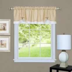 Kate Aurora Country Farmhouse Flax Linen Tie Up Window Valance -Kate Aurora GUEST bbb7ce0c c844 4071 9b72 c25744dda26b