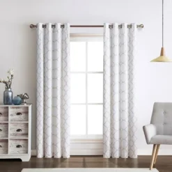 Kate Aurora 2 Piece Thermal Lattice Foamback Room Darkening Grommet Top Curtains -Kate Aurora GUEST be234ebb 0eb1 4838 83db 10494cfe4dc9