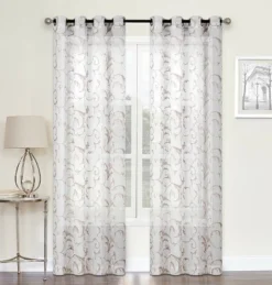 Kate Aurora Regal 2 Pack Floral Embroidered Sheer Grommet Curtains -Kate Aurora GUEST bea6252e ba56 45cf 8df4 1b0b5098c50a