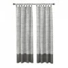 Kate Aurora Modern Chic Geometric Tab Top Window Curtain Panels (2 Pack)