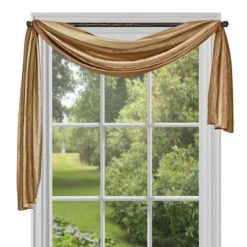 Kate Aurora Royal Ombre Crushed Semi Sheer Single Window Scarf Treatment -Kate Aurora GUEST c409593e cd5f 4f5b a94f 022698874eea