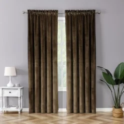 Kate Aurora Royal Living 2 Pack Rod Pocket Light Filtering Velvet Window Curtain Panels -Kate Aurora GUEST c5cf8415 234e 459a a329 380ed1a0fec6