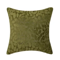 Kate Aurora Red Hook Cut Leaf Embossed Chenille Ultra Plush & Fluffy 18"x 18" Filled Accent Throw Pillow With Removable Zipper Shell/Cover -Kate Aurora GUEST c8f47cc4 f8ad 4349 874f 5bbfb941c713