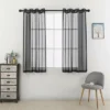 Kate Aurora 2 Piece Designer Sheer Voile Grommet Top Window Curtains