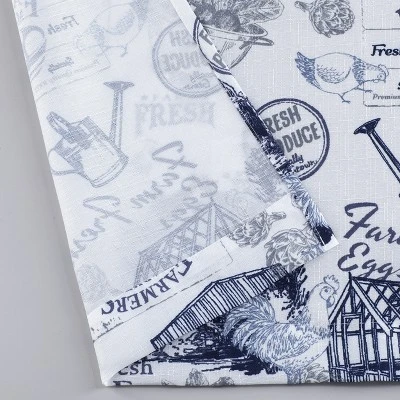 Kate Aurora Rooster Toile Complete 3 Pc Café Kitchen Curtain Tier And Valance Set 5 Kate Aurora Rooster Toile Complete 3 Pc Café Kitchen Curtain Tier And Valance Set - Image 5