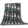 Kate Aurora Ultra Soft & Cozy Christmas Gray Snowman Plush Accent Throw Blanket Cover - 50 In. W X 60 In. L