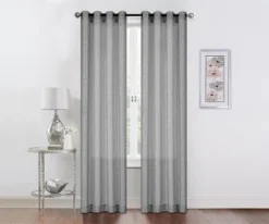 Kate Aurora 2 Piece Sparkly Metallic Sheer Voile Grommet Top Window Curtain Panels -Kate Aurora GUEST d2195587 7919 4e18 873f ecddc28ac2b2