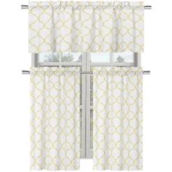 Kate Aurora Living Shabby Trellis 3 Piece Café Kitchen Curtain Tier And Valance Set -Kate Aurora GUEST d22e87e4 9ed6 4492 9ffe 98b4acfebe5d