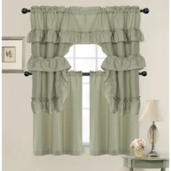 Kate Aurora Country Farmhouse Living Solid Colored Cafe Kitchen Curtain Tier & Swag Valance Set 14 Kate Aurora Country Farmhouse Living Solid Colored Cafe Kitchen Curtain Tier & Swag Valance Set -Kate Aurora GUEST d3405848 e43e 4641 bbb3 c1d0572e0414