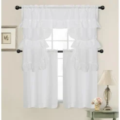 Kate Aurora Country Farmhouse Living Solid Colored Cafe Kitchen Curtain Tier & Swag Valance Set 12 Kate Aurora Country Farmhouse Living Solid Colored Cafe Kitchen Curtain Tier & Swag Valance Set -Kate Aurora GUEST d623571c 1727 4418 a47d e6ea4c4a2cb1