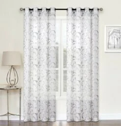 Kate Aurora Regal 2 Pack Floral Embroidered Sheer Grommet Curtains -Kate Aurora GUEST d63e9b01 2d57 4b91 b027 2a194b150ea4