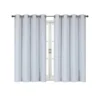 Kate Aurora 100% Hotel Thermal Blackout White Grommet Top Curtain Panels