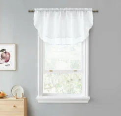 Kate Aurora Living Double Layered Sheer Rod Pocket Ascot Window Valances -Kate Aurora GUEST d79a6973 7c9f 4181 96cf 840b207467fa