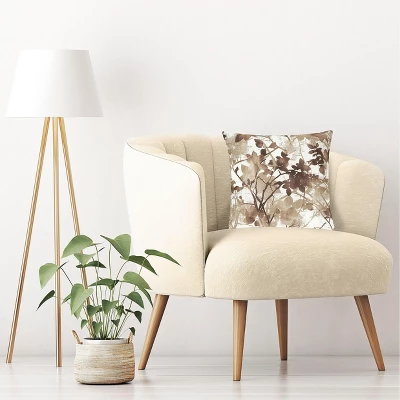 Kate Aurora Adelaide Floral Satin 18" X 18" Filled Accent Throw Pillow 1 Kate Aurora Adelaide Floral Satin 18" X 18" Filled Accent Throw Pillow