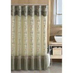 Kate Aurora Royal Living Daphne Embroidered Sheer & Taffeta Fabric Shower Curtain -Kate Aurora GUEST d9ca941b cf51 48be a0c7 dcb45d7ec9bf