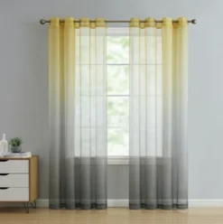Kate Aurora Tropical Living Semi Matte Sheer Ombre Chic Grommet Top Window Curtains -Kate Aurora GUEST db3b954e b54f 4651 9a20 f0d39ac45ab3