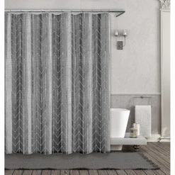 Kate Aurora Simple Living Herringbone Designed Fabric Shower Curtain - 70 In. W X 72 In. L 5 Kate Aurora Simple Living Herringbone Designed Fabric Shower Curtain - 70 In. W X 72 In. L -Kate Aurora GUEST dd82ea5f 04af 498b b374 070cfb0fcfde