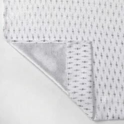 Kate Aurora Elegant "Raindrop" Silver Metallic Foil White Jacquard Fabric Shower Curtain - Standard Size -Kate Aurora GUEST df7a5b81 f19b 4963 8f9d 5ba4dc0004f5