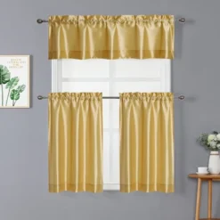 Kate Aurora Parisian Living Complete 3 Piece Lightweight Sheer Cafe Kitchen Curtain Tier & Valance Set -Kate Aurora GUEST e19a6e1b 6b32 453b 8b91 00a8f66bbdfe