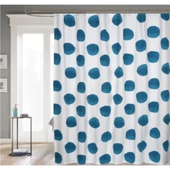 Kate Aurora Contemporary Art Oversized Polka Dots Fabric Shower Curtain -Kate Aurora GUEST e23cc0c8 cd26 4426 af24 9771140860ac