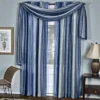 Kate Aurora Royal Ombre Crushed Semi Sheer Single Window Scarf Treatment