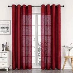 Kate Aurora Home Living 2 Piece Lightweight Basic Sheer Grommet Top Curtain Panels -Kate Aurora GUEST e850fa0c 25de 42e5 9a59 0e9538253606