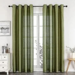 Kate Aurora Home Living 2 Piece Lightweight Basic Sheer Grommet Top Curtain Panels -Kate Aurora GUEST e8d1d3f8 e7cd 469f be1b 69f783fd7743