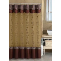 Kate Aurora Royal Living Daphne Embroidered Sheer & Taffeta Fabric Shower Curtain -Kate Aurora GUEST e915f64a 3f41 4eb7 bd58 5423f3596014