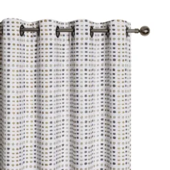 Kate Aurora 2 Piece Multi Color Modern Contempo Abstract Chenille Light Filtering Grommet Top Curtains -Kate Aurora GUEST eb1ee1e1 29d8 4ae3 84a7 f7d96fde4d4f