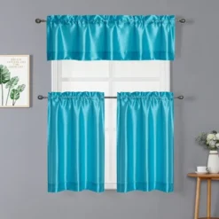 Kate Aurora Parisian Living Complete 3 Piece Lightweight Sheer Cafe Kitchen Curtain Tier & Valance Set -Kate Aurora GUEST eb86fc80 79bb 40a0 92a7 6c4a2e72d229