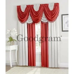 Kate Aurora Ultra Lux Faux Silk Regency Crinkle Rod Pocket Semi Sheer Crystal Beaded Window Valance -Kate Aurora GUEST eea5cdd7 1d11 483b 86f8 00cd0bcbaccb