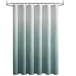 Kate Aurora Spa Essential Aqua Crushed Ombre Fabric Shower Curtain - 72 In. W X 72 In. L -Kate Aurora GUEST ef128828 1d7f 4e04 8499 6f75f86cbd1e