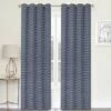 Kate Aurora 2 Pack Amari Contemporary Lattice Light Filtering Grommet Top Window Curtain Panels