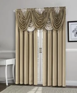 Kate Aurora Lux Living Complete 9 Piece Semi Sheer Rod Pocket Window Curtain & Valance Set -Kate Aurora GUEST f0a3663f 4a8e 4985 b104 81209fecd6ba