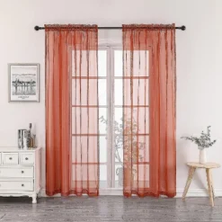 Kate Aurora 2 Piece Halloween Spooky Harvest Themed Pumpkin Spice Colored Rod Pocket Sheer Voile Window Curtain Panels -Kate Aurora GUEST f65e111d 9d07 4a7c 8cd9 f13ab8923142