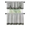 Kate Aurora Modern Geo 3 Pc Kitchen Curtain Tier & Valance Set